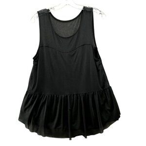 Urban Outfitters Kimchi‎ Blue Tank Top Womens Large L Black Peplum Mesh Top